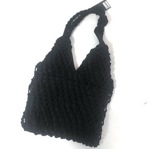 Forever 21 black yarn tote